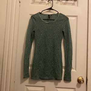Y2K Green Sheer Long Sleeve blouse